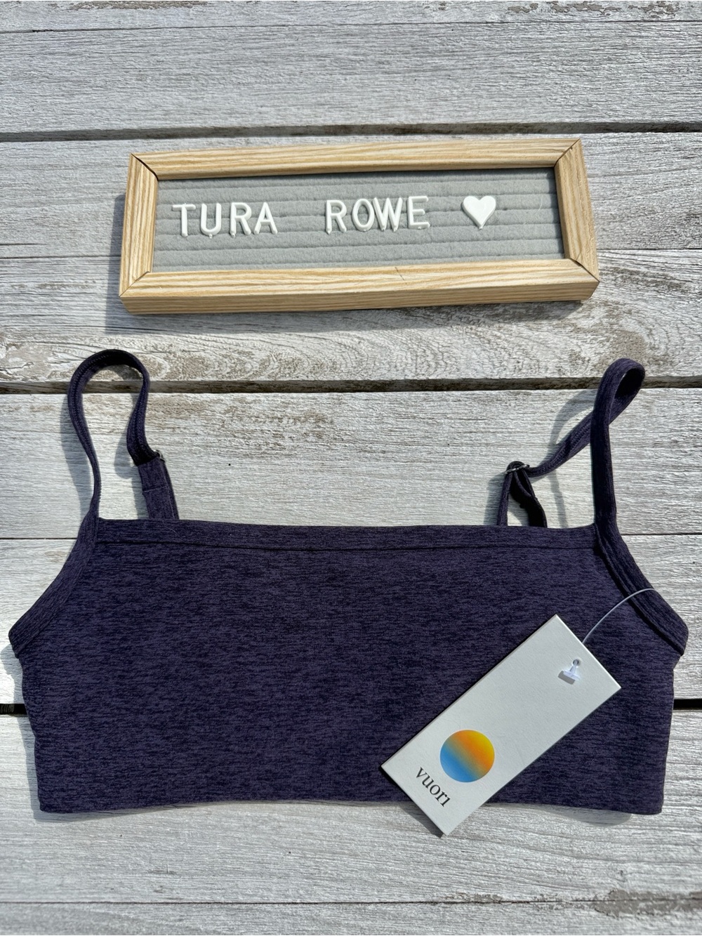 Vuori Elevation Square Neck Bra Velvet Violet Heather XS NWT 💜